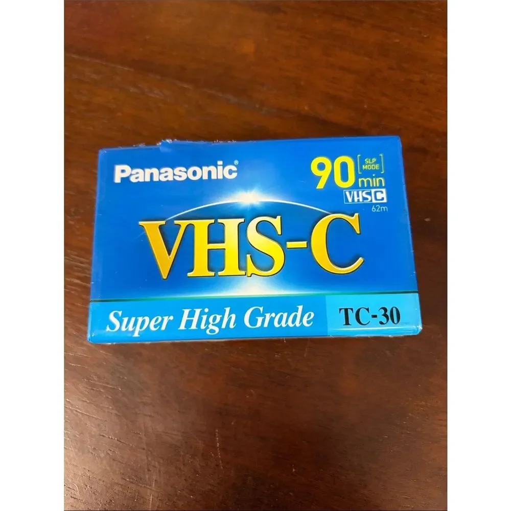 Panasonic VHS-C Super High Grade Tape TC-30 90 Minutes Factory Sealed - Lof of 2